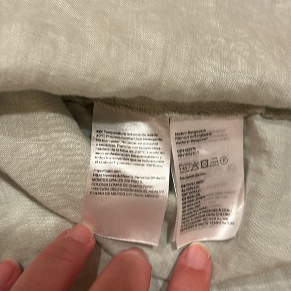 H&M Linen long sleeve button up shirt - Picture 6 of 8